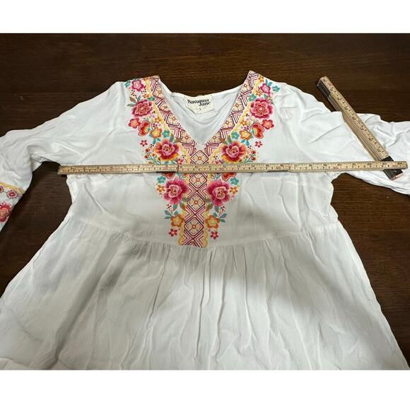Savanna Jane Boho Festival Western Embroidered Top Women Large Colorful Peasant - Picture 4 of 9